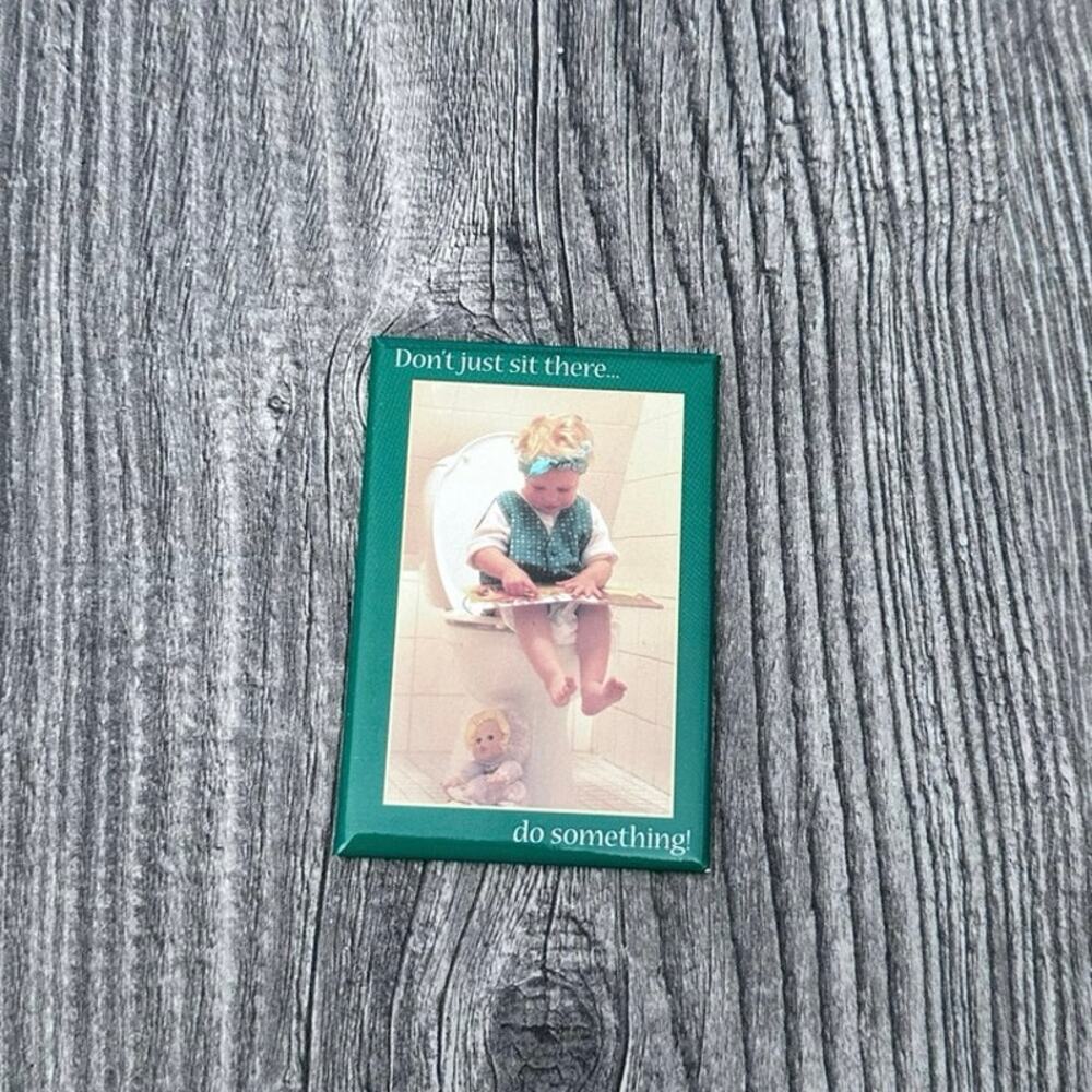 vintage y2k funny dont just sit there do something magnet